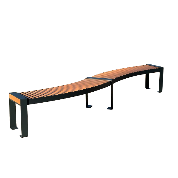 Banc plastique Recyclé ecodesign Mobilier Urbain -Gamme W - Banc S